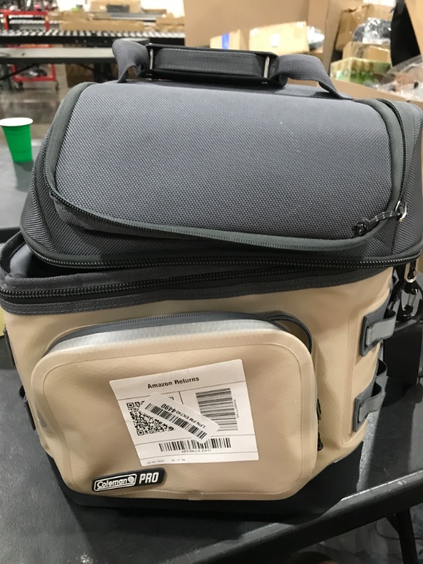 Photo 1 of Coleman Pro Heavy-Duty Insulated Soft Portable Cooler Lunchbox 24 Can Capacity Durable for Rugged Outdoor Use Extra Storage Space Shoulder Strap & Easy-Pull Zippers