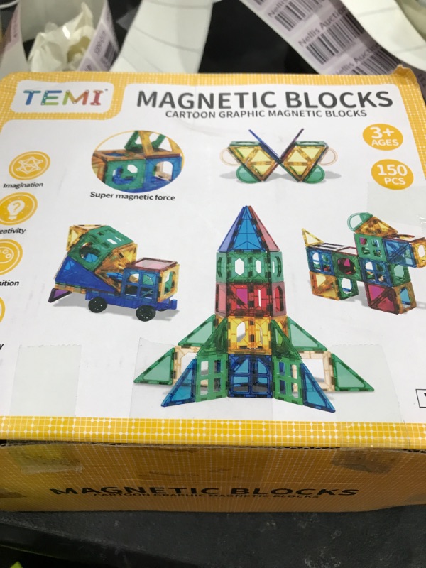 Photo 1 of TEMI Magnet Tiles, 80 PCS Magnet Building Toy, Magnets Building Set, Learning and Education Toys Christmas Toy Gifts for Ages 3 4 5 6 7 8+ Year Old Toddler Kids Boys and Girls