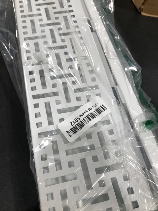 Photo 1 of Flowild 15 Inch Baseboard Register (Duct Opening Size) - Wicker Design Baseboard Vent Covers for Home Floor Wall - Easy Adjust Air Supply Lever Floor Baseboard Diffuser (White)