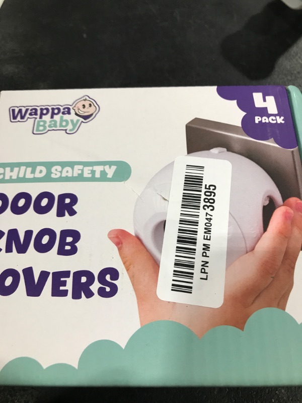 Photo 1 of Child Safety Door Knob Cover (4 Pack) Hard-to-Remove Dual-Lock Door Handle Covers for Kids - Reusable Baby Proof Door Knob Locks - Installs Easily, No Tools Needed (White)