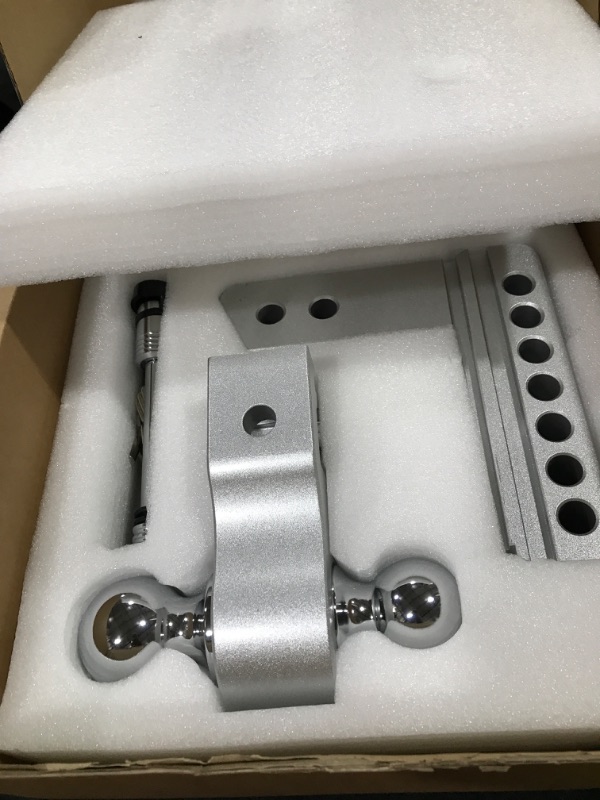 Photo 1 of Adjustable Trailer Hitch - Tlvuvmo Aluminum Drop Hitch (Fits 2.5'' Receiver), 6 Inch Drop/Rise, 18,500 LBS GTW Heavy Duty Truck Hitch, (2'' & 2-5/16'') Chrome Plated Steel Balls - Tow Hitch Ball Mount