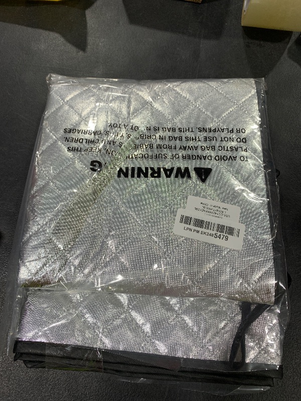 Photo 1 of Windshield Sun Shade Car Sun Shade, Folding Car Shades for Front Windows, Blocks UV Rays Sun Visor Protector for Truck SUV Van, Keeps Vehicle Cool - Silver (55" x 27.5")