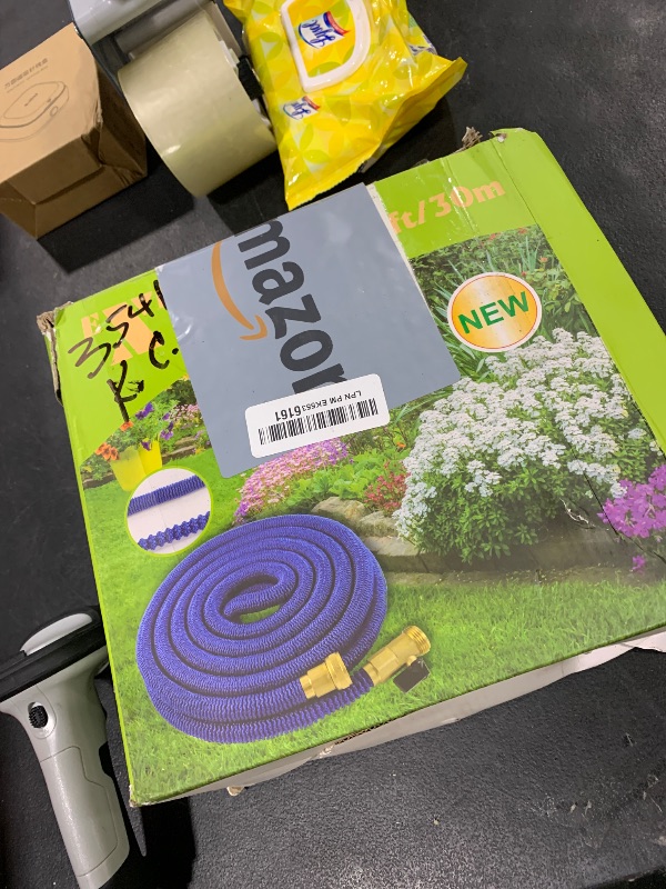 Photo 1 of 100 ft Expandable Garden Hose, 2025 New Ultra Lightweight Kink Free Flexible Water Hose 100ft, 10 Pattern Spray Nozzle, Leak-Proof Solid Brass Fittings, High-Density Outer Fabric & Durable Inner Core