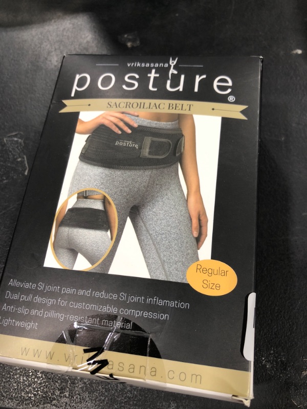 Photo 1 of Vriksasana Posture Sacroiliac Hip Belt for Women and Men That Alleviates Sciatic, Pelvic, Lower Back, Leg and Sacral Nerve Pain Caused by Si Joint Dysfunction| Trochanter Brace (Regular, Black)