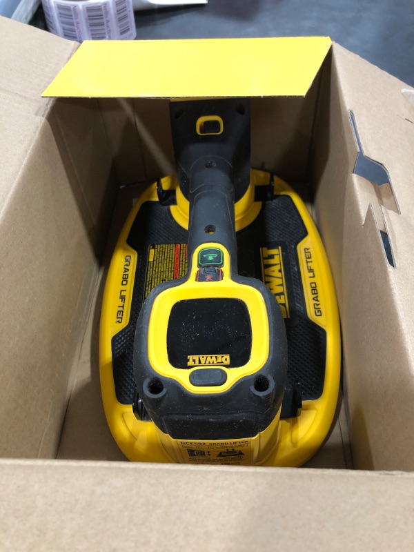 Photo 1 of DEWALT 20V MAX Cordless GRABO Suction Lifter, Bare Tool Only, Lift-load Capacity of Up to 265 lbs. (DCE592B)