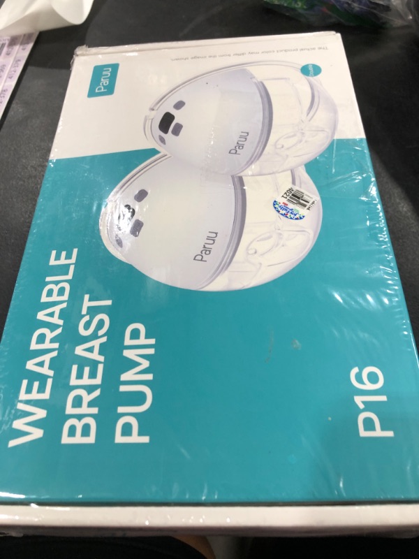 Photo 1 of Paruu Hands Free Breast Pump P16, Wearable Breast Pump Electirc Portable with 4 Modes & 12 Levels, Max 309mmHg Strong Suction 19/21/24mm Flange Inserts Wearable Breastfeeding Pump, 2 Pack White
