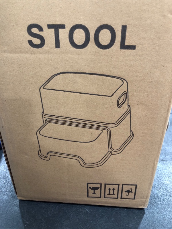 Photo 1 of Toddler Step Stool,2 Step Stools for Kids with Anti-Slip Surface and Rubber Bottom, Kids Step Stool Poop Stool for Toilet Potty Training, Bathroom, Kitchen(Include 2 Ducks)