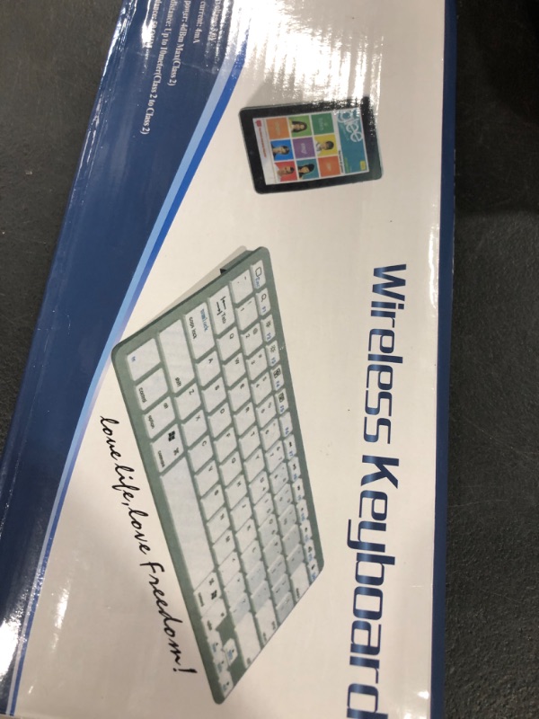Photo 1 of Meega Wireless French Keyboard, Minority Language Ultra Thin Lightweight Silent Bluetooth Keyboards for Laptop/Computer/Surface/Desktop/Smart TV