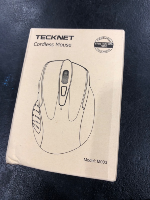 Photo 1 of TECKNET Wireless Mouse, 2.4G Ergonomic Optical Mouse, Computer Mouse for Laptop, PC, Computer, Chromebook, Notebook, 6 Buttons, 24 Months Battery Life, 2600 DPI, 5 Adjustment Levels