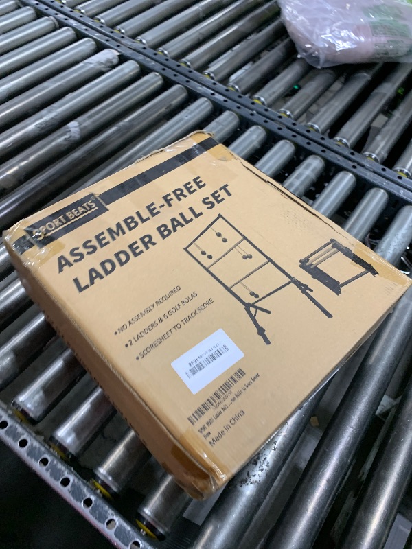 Photo 1 of Outdoor Games Ladder Ball Set - Patented Assembly Free Portable Ladder Toss - Steel Frame Includes Carrying Case, 6 Bolas and Scoresheet