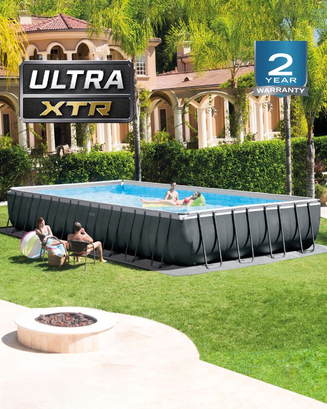 Photo 1 of Rectangular Ultra XTR® Frame Above Ground Pool w/ Sand Filter Pump - 32' x 16' x 52"