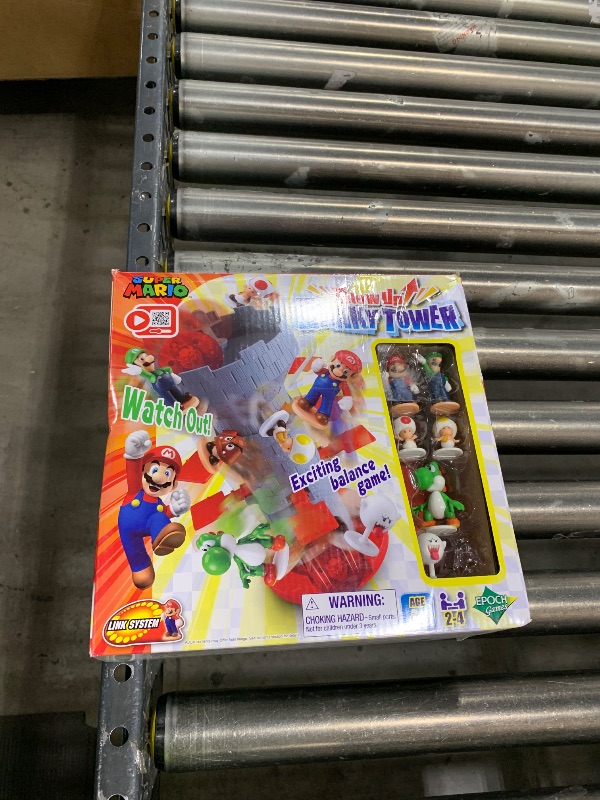 Photo 1 of Epoch Games Super Mario Blow Up! Shaky Tower Balancing Game - Tabletop Skill and Action Game