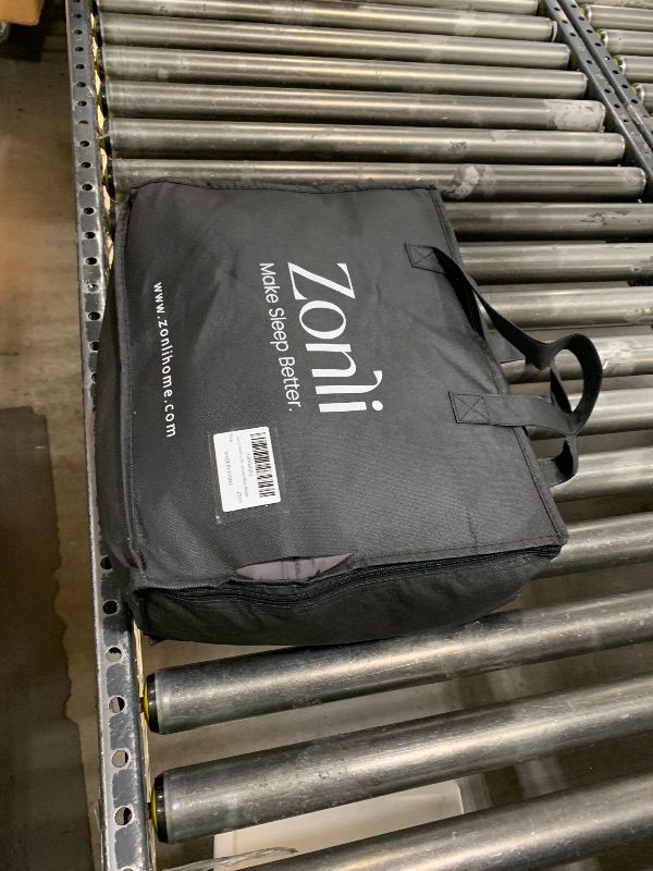 Photo 1 of ZonLi Cooling Weighted Blanket (60"x80", 20lbs, Grey), Queen Size Bamboo-Derived Rayon Weighted Blanket