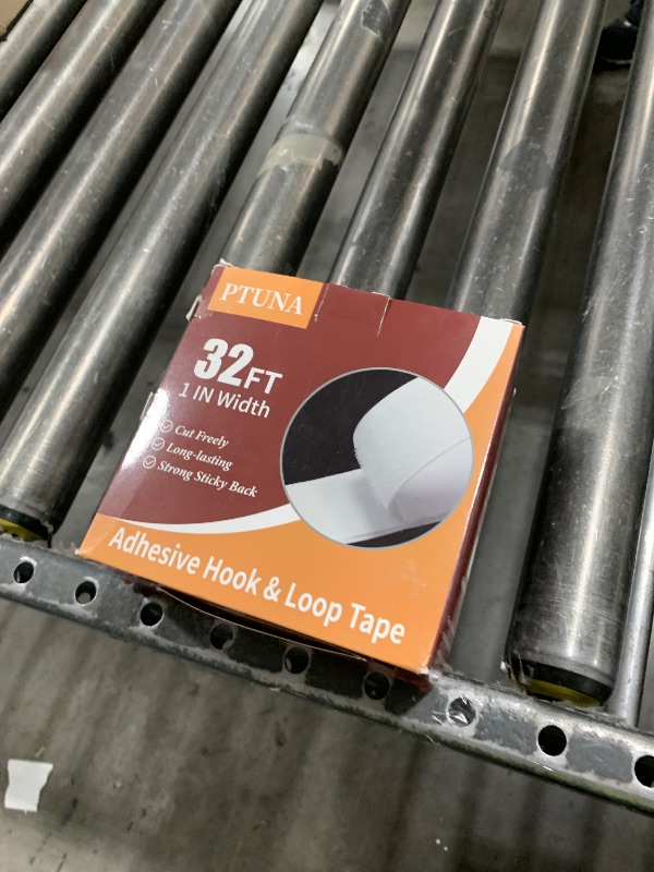 Photo 1 of PTUNA 32Ft *1 Inch Hook and Loop Tape with Adhesive Back, Heavy Duty Double Sided Adhesive Strip