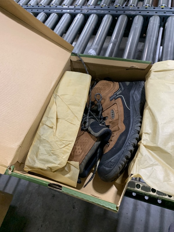 Photo 1 of KEEN Men's Targhee 4 Mid Height Durable Comfortable Waterproof Hiking Boots, Brindle/Canteen, Size 10.5