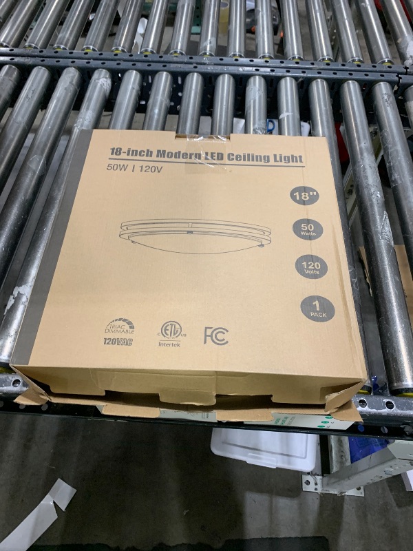 Photo 1 of TOBUSA 18inch LED Flush Mount Ceiling Light, 50W 5600lm Bright Dimmable LED Ceiling Light Fixture, 2700K-6500K Adjusted