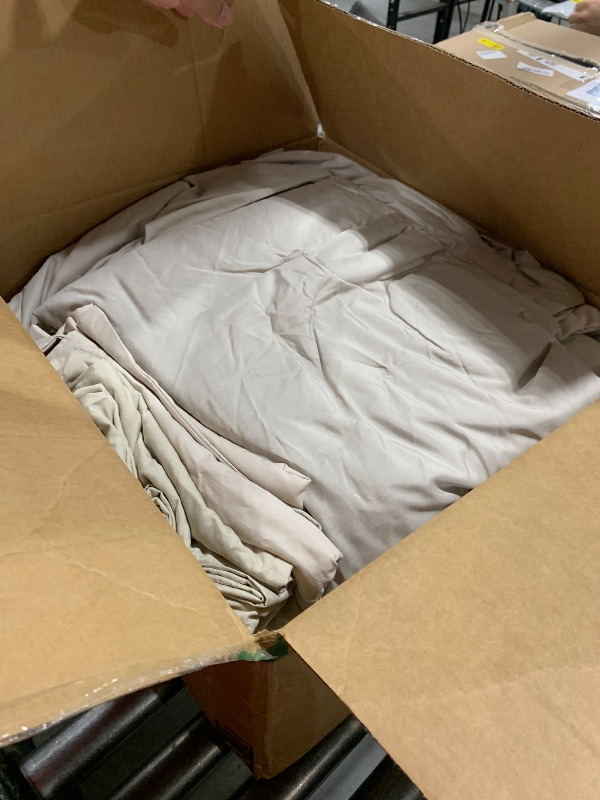 Photo 1 of JOLLYVOGUE 11 Pieces Queen Comforter Set, Reversible Bed in a Bag Queen Size, All Season Bedding Set with Soft Beige Comforter, Flat Sheets, Fitted Sheets, Pillowcases & Shams