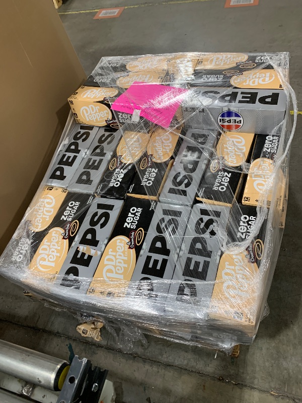 Photo 1 of Lot of 69 Soda Cartons of 12 ct, Dr Pepper Cream Soda Zero Sugar and Diet Pepsi (Expired April 28, 2025)