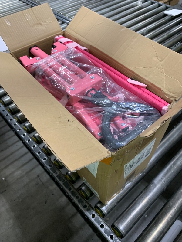 Photo 1 of Sekey Pink Collapsible Foldable Wagon with 330lbs Weight Capacity, Heavy Duty Folding Wagon Cart