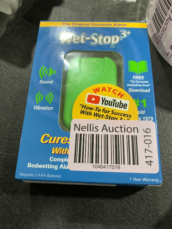 Photo 1 of Wet-Stop 3 Green Bedwetting Enuresis Alarm with Loud Sound and Strong Vibration for Boys or Girls, Proven Solution for Bedwetters…