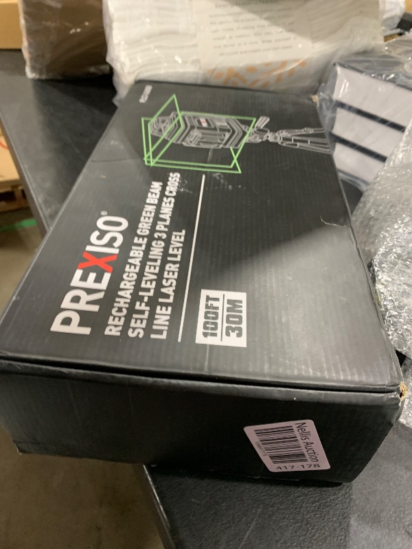 Photo 1 of PREXISO Rechargeable 360° Self Leveling Green Laser Level with Tripod, Magnetic Base, Glasses - For Construction, Tile, Home Renovation