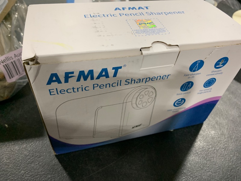 Photo 1 of Heavy Duty Electric Pencil Sharpener, 6 Holes, AFMAT Classroom Sharpener for 6-11mm Pencils, Auto Stop, Super Fast, Save Pencils, School Teacher Must Have Pencil Sharpeners Plug in, Blue