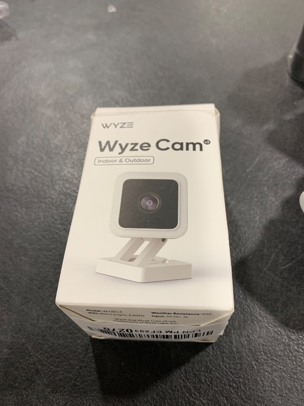Photo 1 of WYZE Cam v3, 1080P HD WiFi Wired Indoor/Outdoor Home Security Camera, Pet/Baby Monitor, Color Night Vision, 2-Way Audio, MicroSD Card Slot, Compatible with Alexa & Google - White