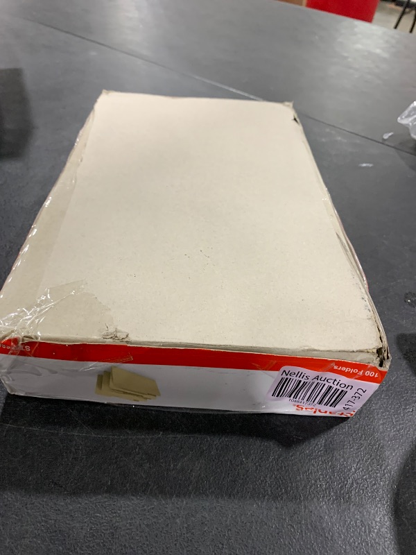 Photo 1 of Staples Manila File Folders, Legal, 3 Tab, Assorted Position, 100/Box