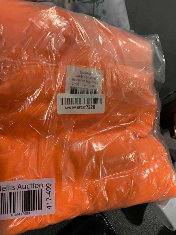 Photo 1 of Hanes Men's EcoSmart Sweatshirt, safety orange, 2XL