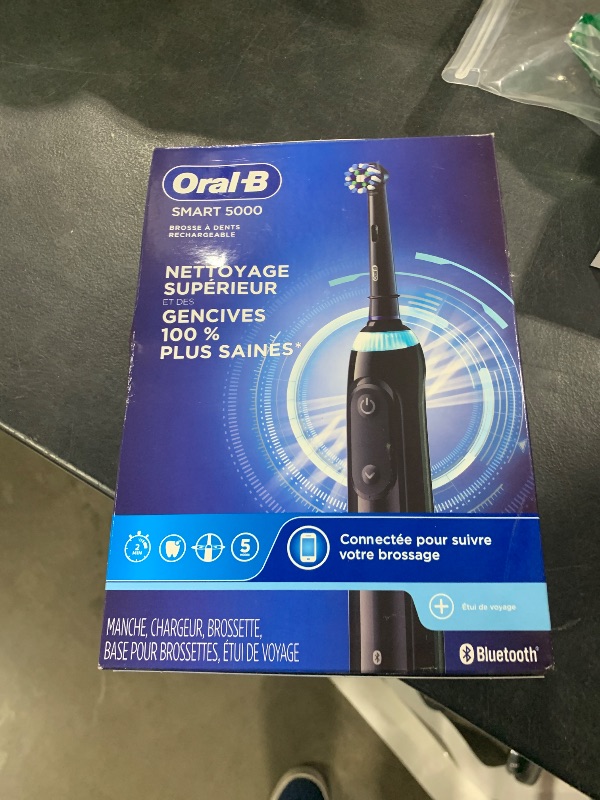 Photo 1 of Oral-B Pro 5000 Smartseries Power Rechargeable Electric Toothbrush with Bluetooth Connectivity, Black Edition