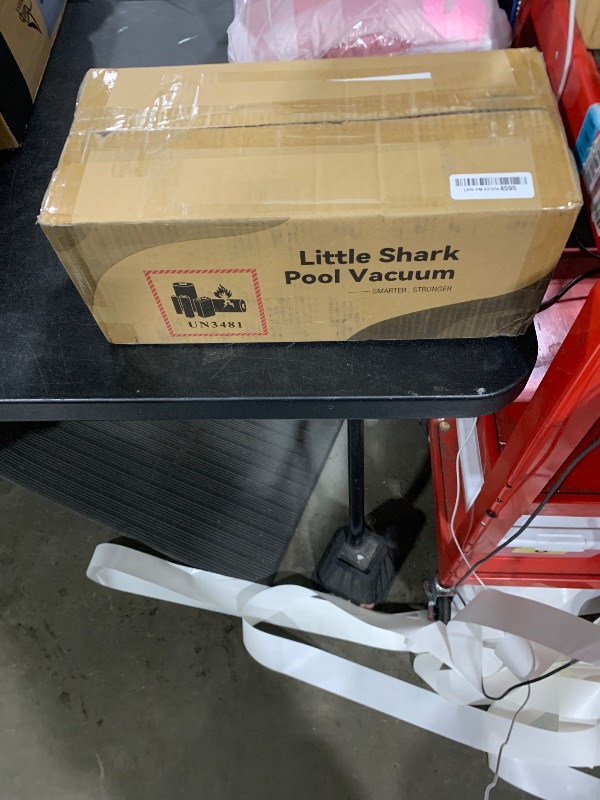 Photo 1 of Pool Vacuum for Above Ground Pool, 60W Handheld Rechargeable Pool Vacuum Cleaner with Pole & 18GPM Suction for Leaves, Debris, Dirt, Spa Vacuum for Hot Tub &Pools