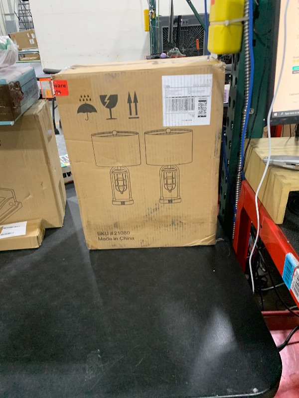 Photo 1 of KAWOTI Set of 2 Farmhouse Table Lamps with USB Ports and Night Light Modern Nightstand Lamp for Living Room Bedroom?Bulbs Included?