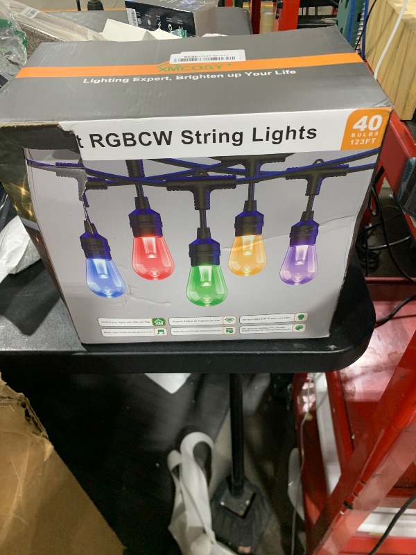 Photo 1 of XMCOSY+ Smart Outdoor String Lights, 123Ft Patio Lights Waterproof, App Control, Compatible with Alexa, RGBCWIC Color Changing LED String Light for Outside