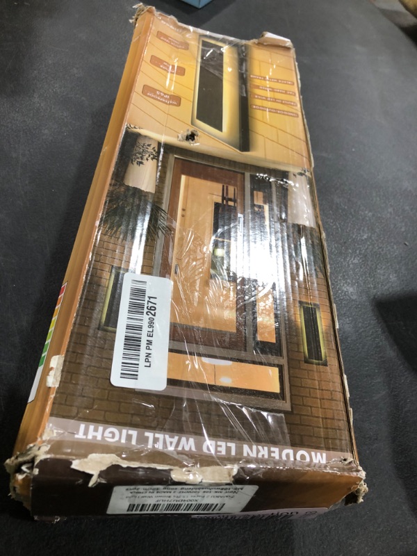 Photo 1 of ZSMAIKU 15.7'' Modern Exterior Outdoor Wall Light,Led Porch Front Door Lights Outdoor Wall Sconce,Bronze Exterior Light Fixture,Long Brown Outside Sconces Wall Lighting Indoor 3000K 12W 2 PCS
