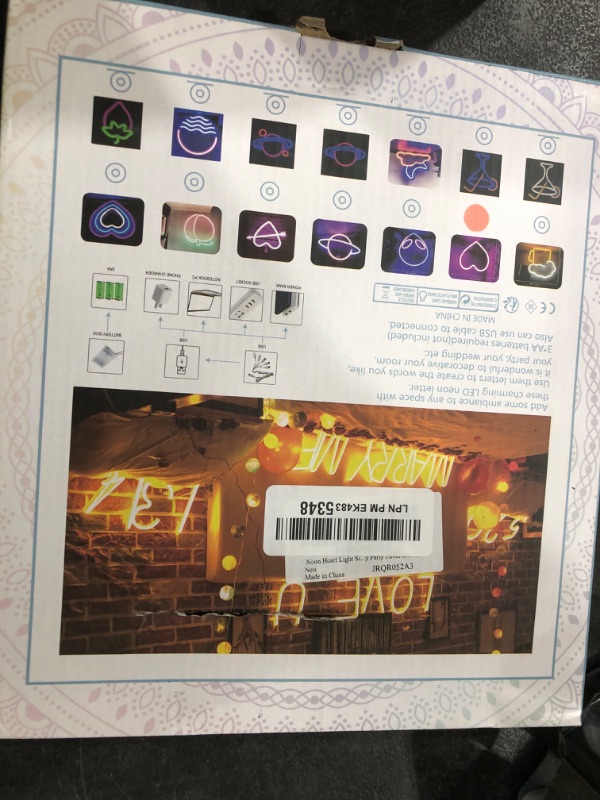 Photo 1 of Neon Heart Light Sign Decor for Valentine's Day, USB/Batteries Powered LED Heart Sign for Bedroom, Romantic Wall Art Love Decoration for Girls Room,Wedding,Anniversary, Birthday Party Favor (Pink)