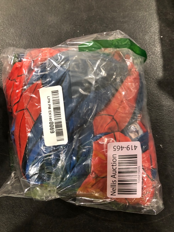 Photo 1 of MARVEL Spider-Man Official Adult Deluxe Zentai Halloween Costume - Stretch Spandex with Hidden Zippers and Wrist Slits (L)