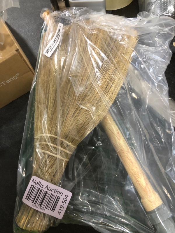 Photo 1 of BMart Home Small Natural Whisk Sweeping Hand Handle Broom - Vietnamese Straw Soft Broom for Cleaning - Decoration Items - Indoor - Outdoor - 7.87'' Width, 24.4" Length