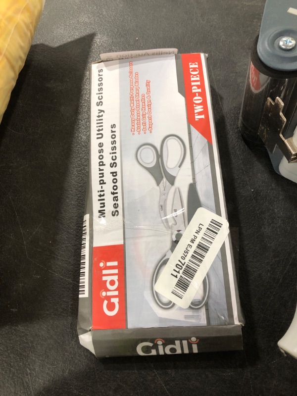 Photo 1 of Precision Kitchen Shears by Gidli - Liftime Replacement Warranty* - Includes Seafood Scissors As a Bonus - Heavy Duty Utility Stainless Steel All Purpose Ultra Sharp Scissors for Food/Cooking