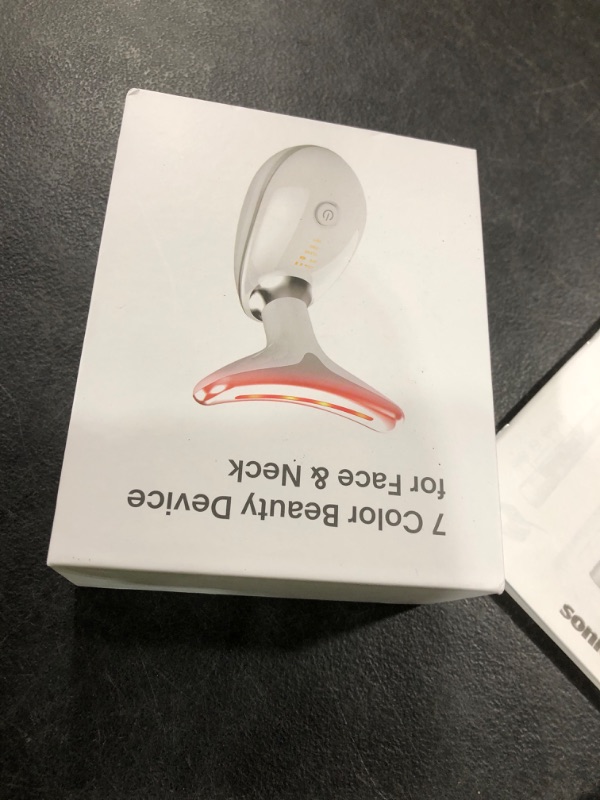 Photo 1 of ELISHINE Light Based Multifunctional Facial Massager, 7 Color Portable Face Massager Tool for Skin Care, Glossy White