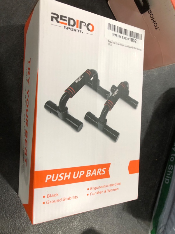 Photo 1 of Push Up Bars Strength Training - Workout Stands With Ergonomic Push-up Bracket Board with Non-Slip Sturdy Structure Portable for Home Fitness Training, Push Up Stands Handle for Floor Workouts