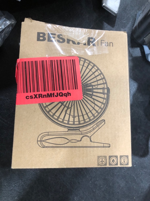 Photo 1 of BESKAR Clip on Fan, 360° Rotation Quiet Stroller Fans with Strong Airflow,3 Speeds, Portable Small Fans with Sturdy Clamp,Perfect Personal Cooling Fan for Office Table Bedroom Kitchen