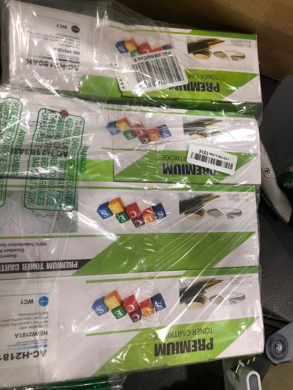 Photo 1 of 218A Toner Cartridge 4 Pack (with Chip) Compatible for HP 218A 218X Toner Cartridge for HP Color Laserjet Pro 3201dw MFP 3301cdw 3301fdw 3301sdw Printer (Black Cyan Yellow Magenta)