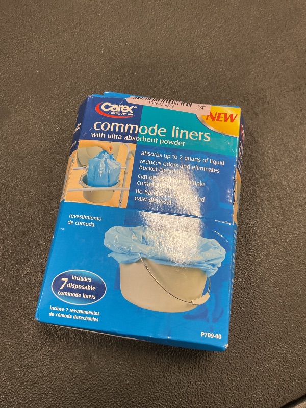 Photo 1 of 1 pack only  Commode Liners, Toilet Seat Cover, Fits Most Commodes, Toilet Liners and Paper Cover with Absorbent Powder, Disposable and Hygienic, 7Count (Pack of 1 , Travel Essentials for Public Restrooms
