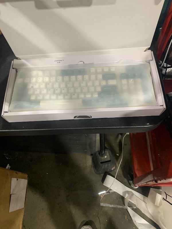 Photo 1 of AUSDOM 98Pro Silent Mechanical Keyboard, Wireless Hot Swappable Gaming Keyboard with Backlit,Gasket Structure,Pre-lubed Tactile Switches,2.4GHz/Type-C/Bluetooth Custom Keyboards (Green & White-Silent)