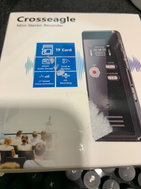 Photo 1 of 64GB Digital Voice Activated Recorder with Playback - 4552 Hours Audio Recording Device, 3072Kpbs HD Dual MIC Tape Recorder Device for Lecture A-B Repeat, MP3 Player,?64GB TF Card Included?