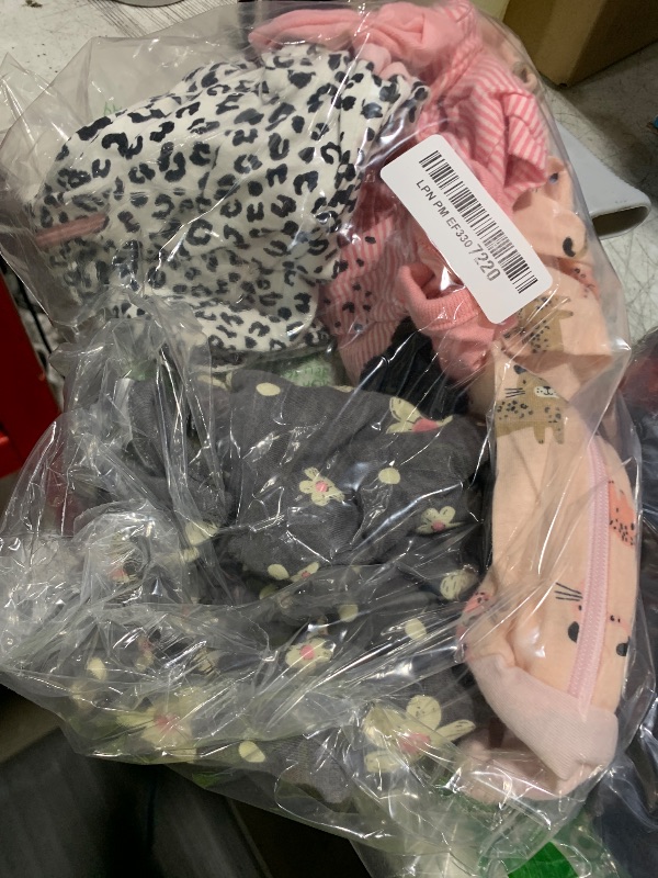 Photo 1 of Gerber Baby Girls 4 Pack Sleep 'N Play Footie Leopard Pink 3-6 Months