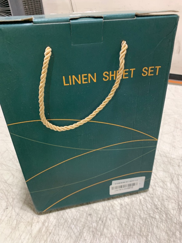 Photo 1 of SONORO KATE 100% French Pure Linen Sheets, Breathable and Durable Line King Size Sheets, Anti-Tear Line Bed Sheets, Machine Washable, 16 Inch Deep Pocket - 4 Piece (Natural Linen, King)