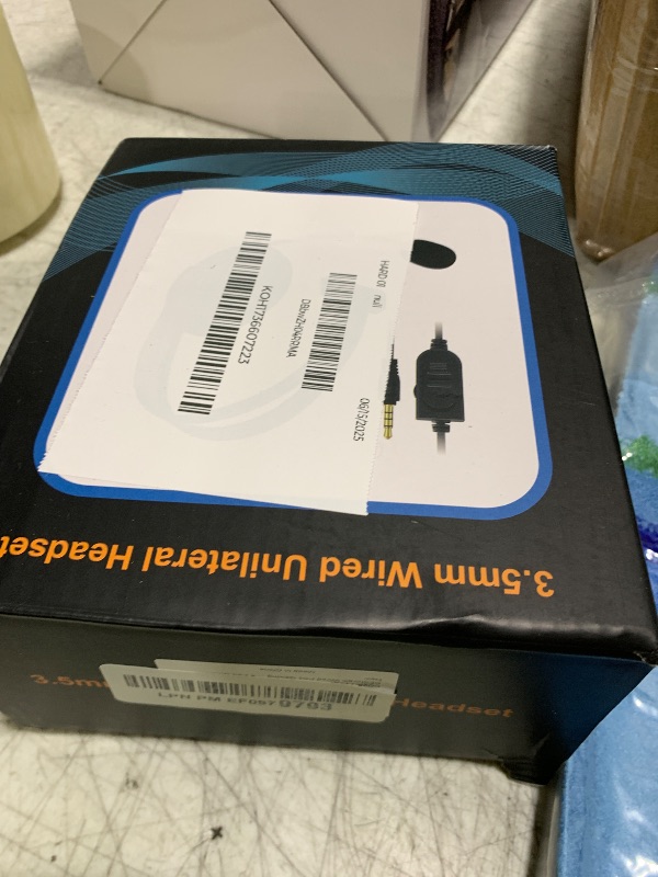 Photo 1 of Joso Wired One Ear Headset with Mic, Single Ear Headset for PS5, PS4, Xbox, Switch, PC, iPad, Mac & Tablet with 3.5mm - Chat Headphone, Office Business, Coach, Gaming, Remote Work