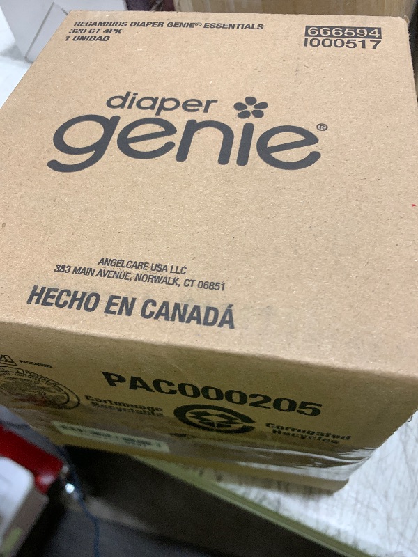 Photo 1 of Diaper Genie Essentials Round Refill Pack of 4 | Holds Up to 1280 Newborn Diapers | Features Unscented Continuous Film | Compatible with Diaper Genie Complete and Expressions Pails