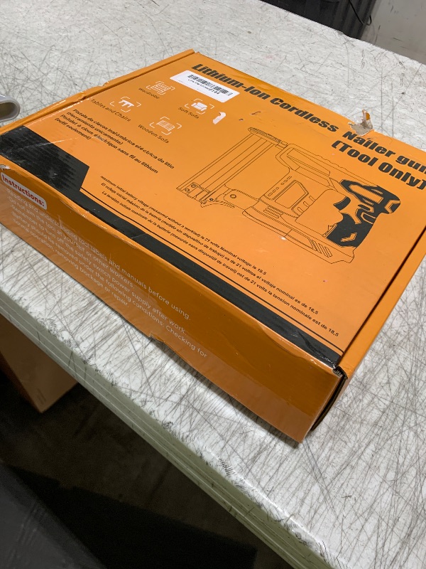 Photo 1 of BROVR 18 Gauge Brad Nailer Cordless for DEWALT 20V Battery (No Battery), 2 in 1 Electric Nail Gun/Staple Gun Battery Powered with 2000 Nails for Wood, Drive up to 1-1/4 in Nails & Crown 7/8 in Staples